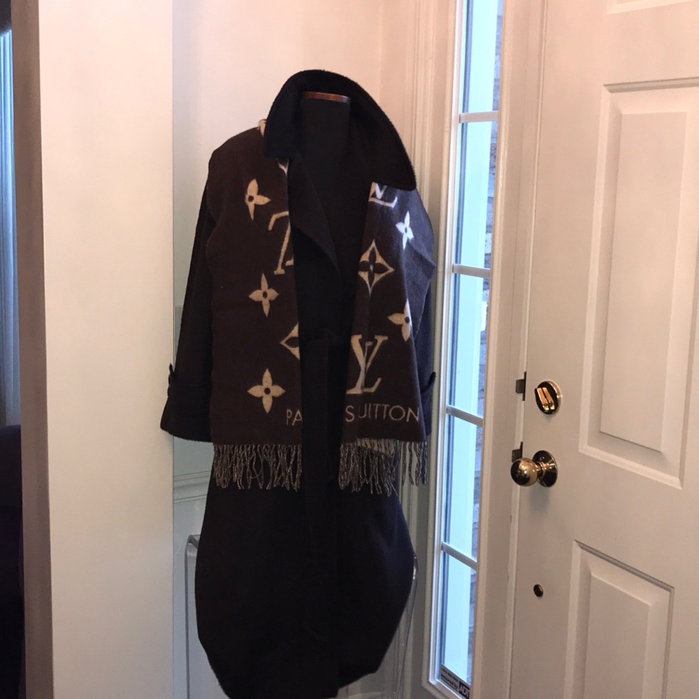Sofiacashmere  Alpaca blended Long Wrap Coat